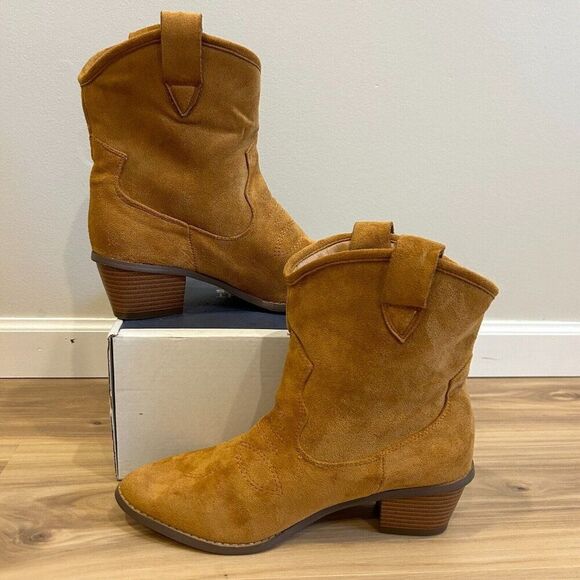 FRENCH CONNECTION Vegan Suede Slouchy Bootie Carrie Great Condition Size 9M - Picture 2 of 9